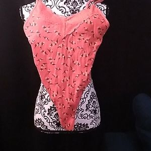 Victoria's Secret( pink ) rose one piece body suit
